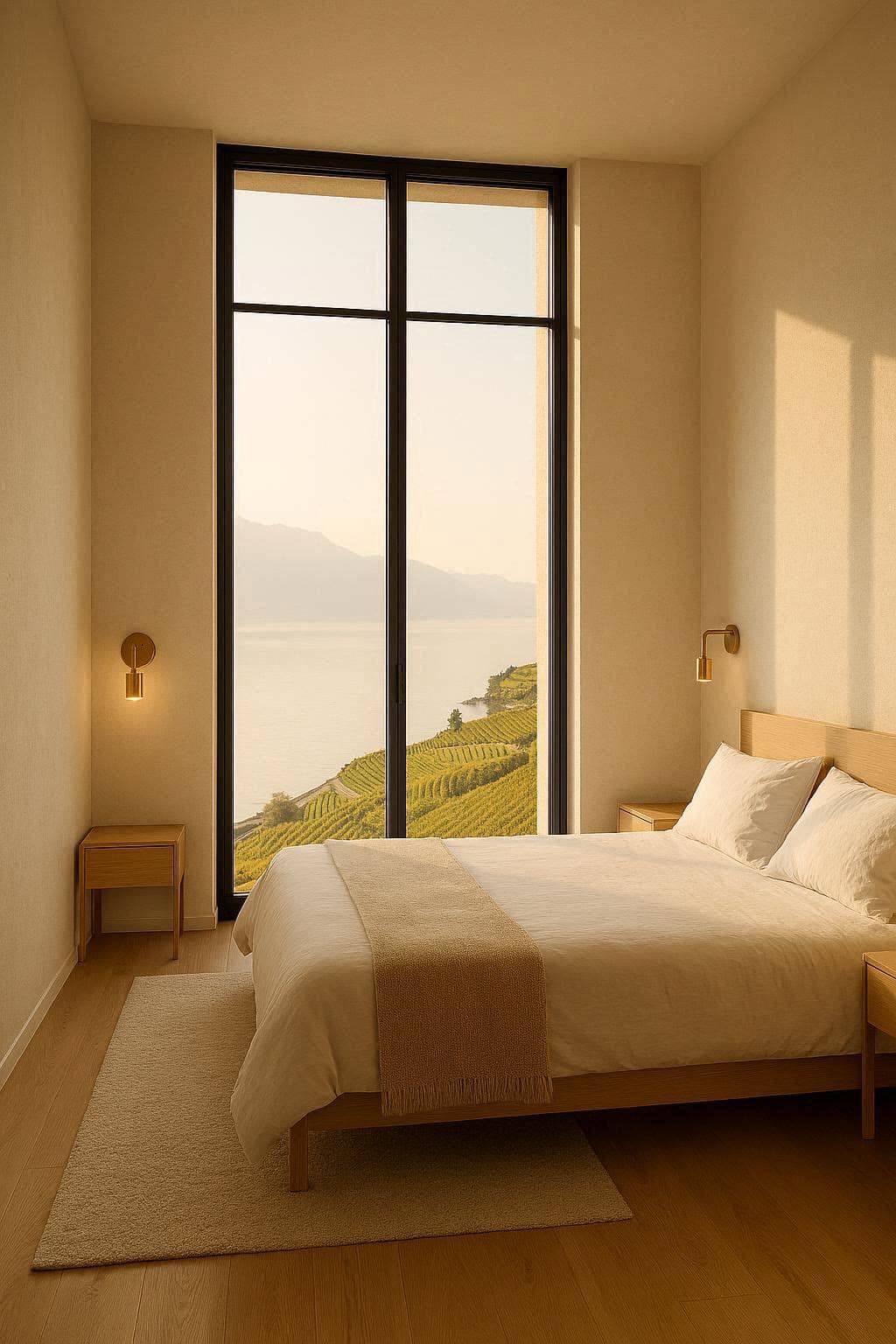 Chambre parentale, vue sur les vignes