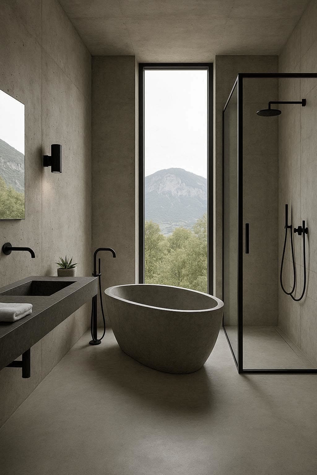 Salle de bain, pierre naturelle